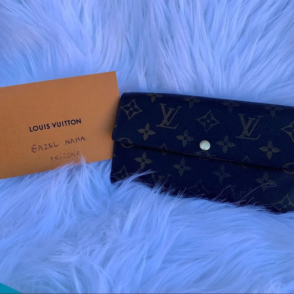 Authentic Louis Vuitton Sarah Long Wallet‎ Portefeuille Monogram